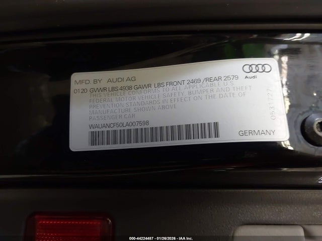 2020 AUDI A5 SPORTBACK WAUANCF50LA007598 Photo 8