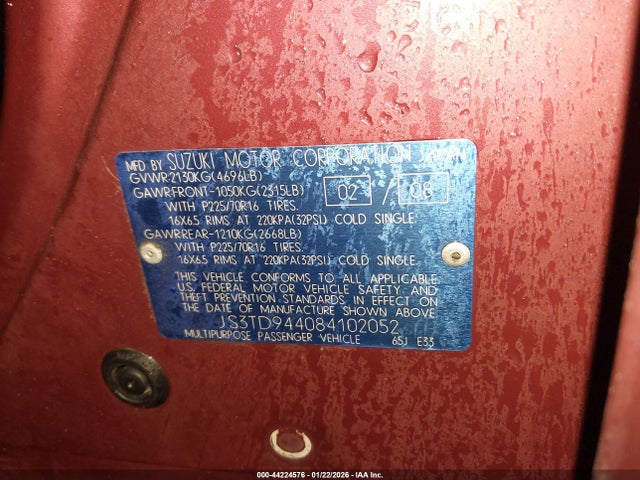 2008 SUZUKI GRAND VITARA JS3TD944084102052 Photo 8