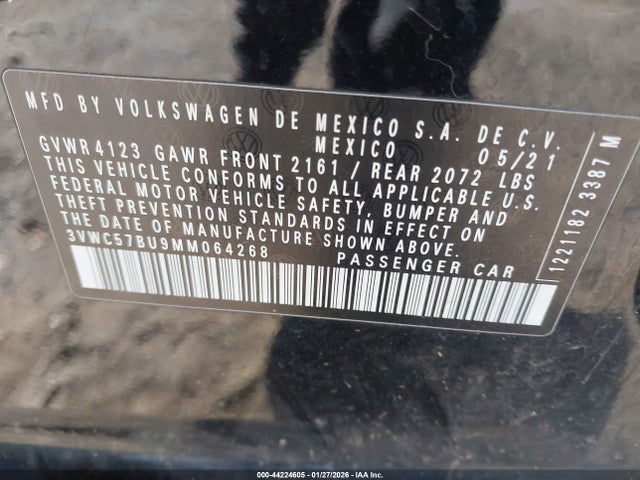 3VWC57BU9MM064268 Volkswagen Jetta 1.4t R-line/1.4t S/1.4t Se