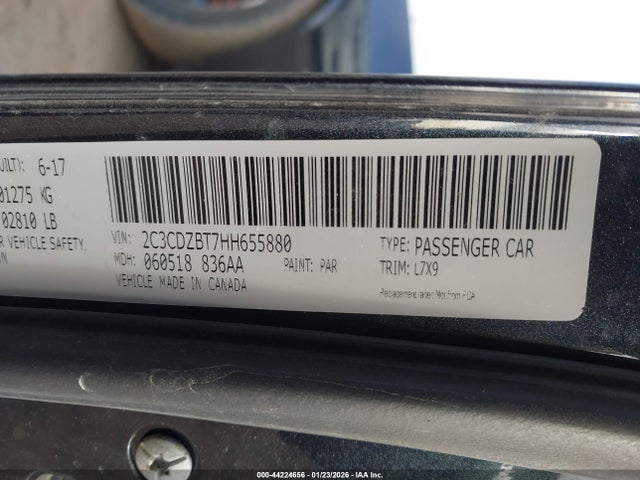 Продаж на аукціоні авто 2017 Dodge Challenger R/t, vin: 2C3CDZBT7HH655880, номер лоту: 44224656