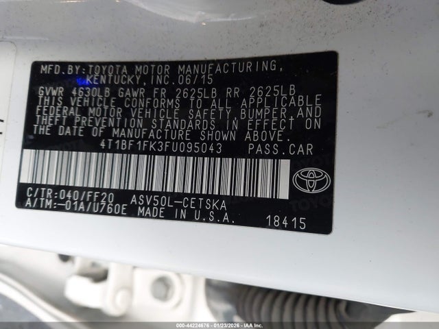 2015 TOYOTA CAMRY 4T1BF1FK3FU095043 Photo 8