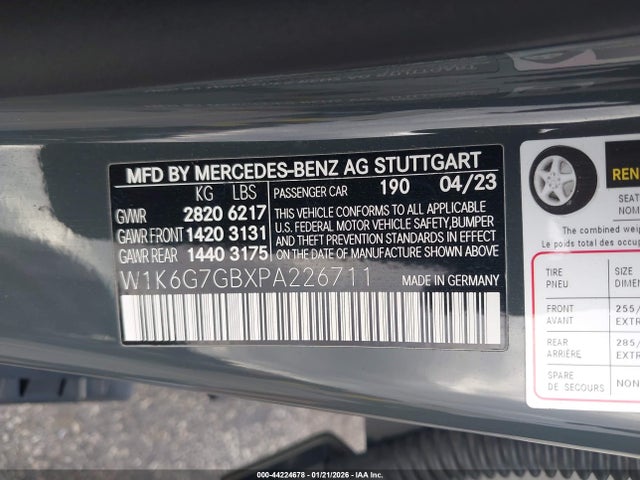 2023 MERCEDES-BENZ S 580 W1K6G7GBXPA226711 Photo 8