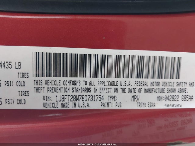 2008 JEEP PATRIOT 1J8FT28W78D731754 Photo 8