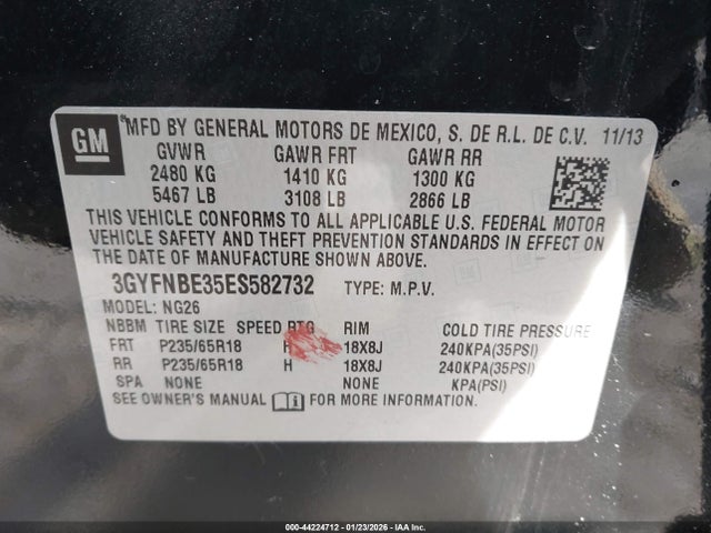 2014 CADILLAC SRX 3GYFNBE35ES582732 Photo 8