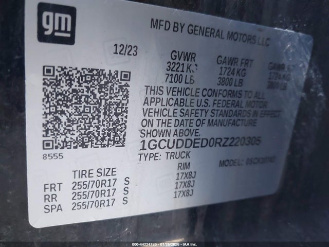 1GCUDDED0RZ220305 Chevrolet Silverado 1500 4wd Standard Bed Lt