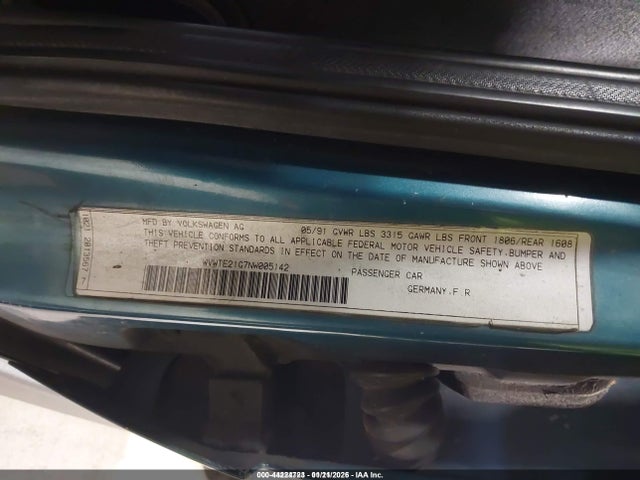 1992 VOLKSWAGEN JETTA WVWTE21G7NW005142 Photo 8