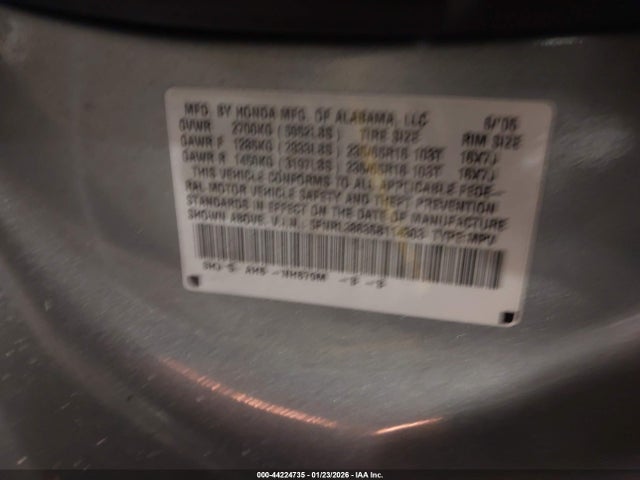 2005 HONDA ODYSSEY 5FNRL38635B114303 Photo 8