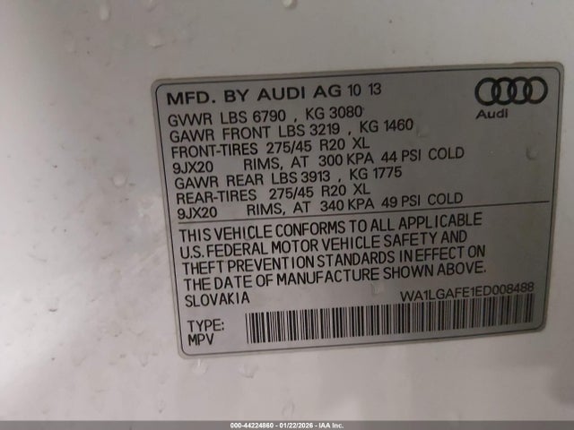 2014 AUDI Q7 WA1LGAFE1ED008488 Photo 8