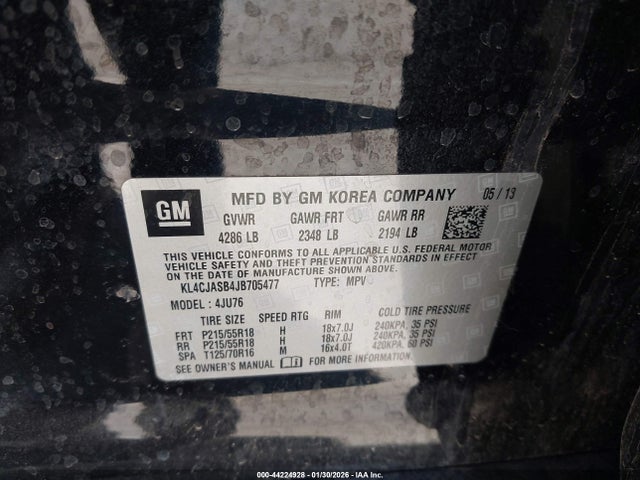 44224928 :رقم المزاد ، KL4CJASB4JB705477 vin ، 2018 Buick Encore Preferred مزاد بيع