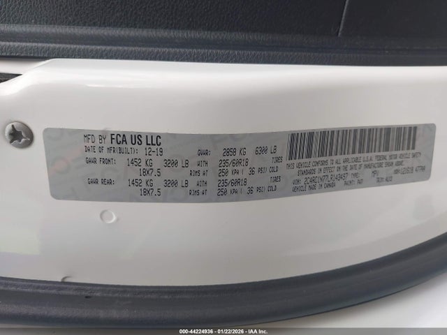 Aukcja sprzedaży 2020 Chrysler Pacifica Hybrid 35th Anniversary Limited, vin: 2C4RC1N77LR143497, numer aukcji: 44224936