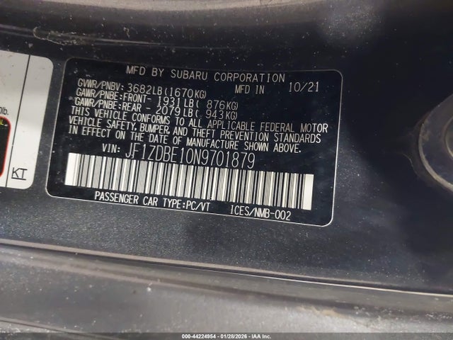 2022 SUBARU BRZ JF1ZDBE10N9701879 Photo 8