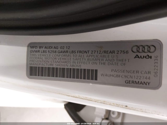 2012 AUDI A6 WAUHGBFC9CN122744 Photo 8