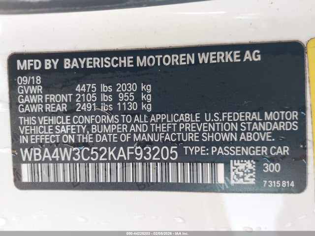 2019 BMW 430I WBA4W3C52KAF93205 Photo 8
