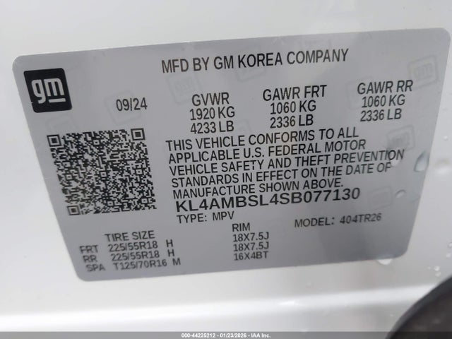 Продаж на аукціоні авто 2025 Buick Encore Gx Preferred Fwd, vin: KL4AMBSL4SB077130, номер лоту: 44225212