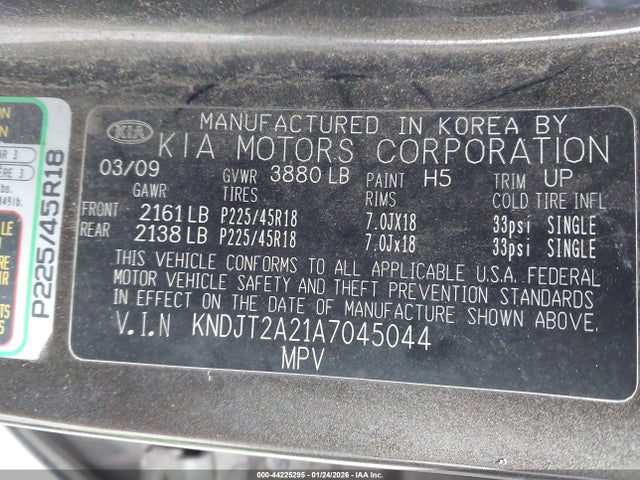 2010 KIA SOUL KNDJT2A21A7045044 Photo 8