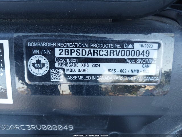 2BPSDARC3RV000049 Ski-Doo Renegade 900x