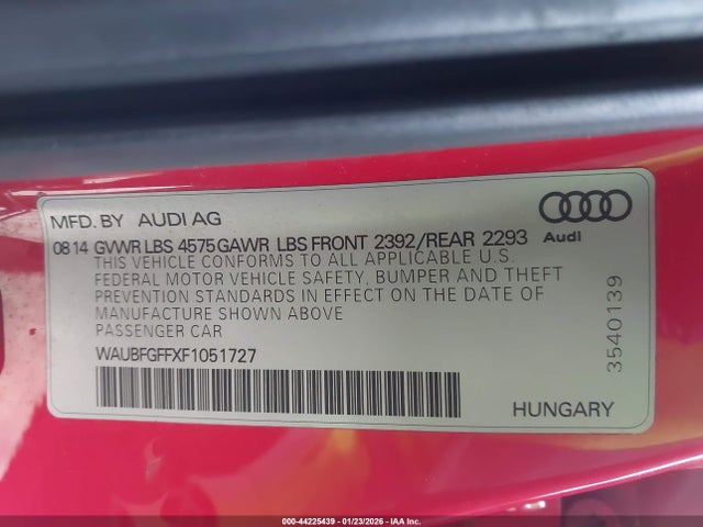 2015 AUDI A3 WAUBFGFFXF1051727 Photo 8