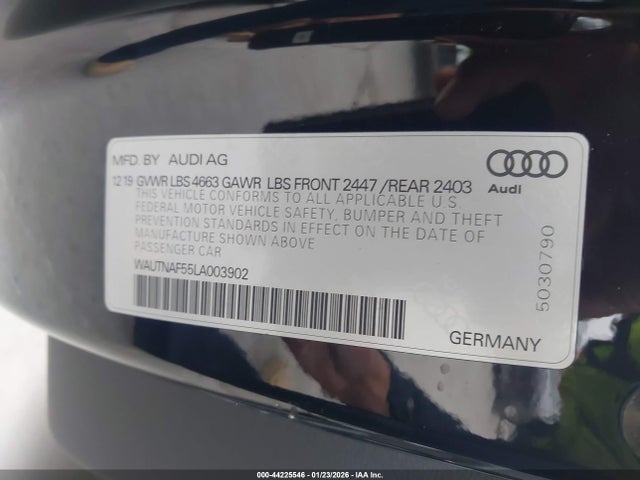 2020 AUDI A5 WAUTNAF55LA003902 Photo 8