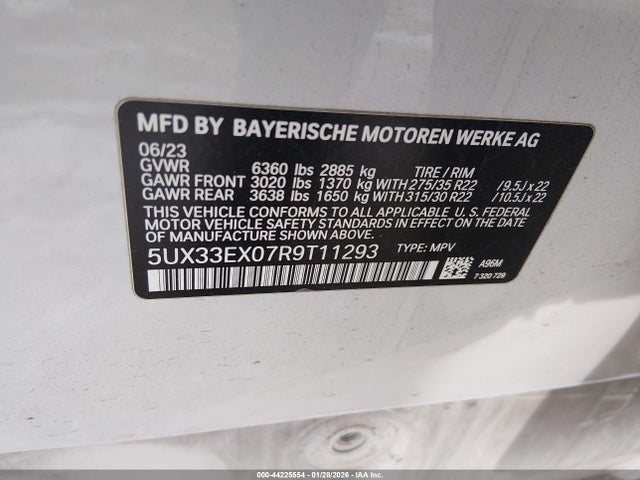 2024 BMW X6 5UX33EX07R9T11293 Photo 8