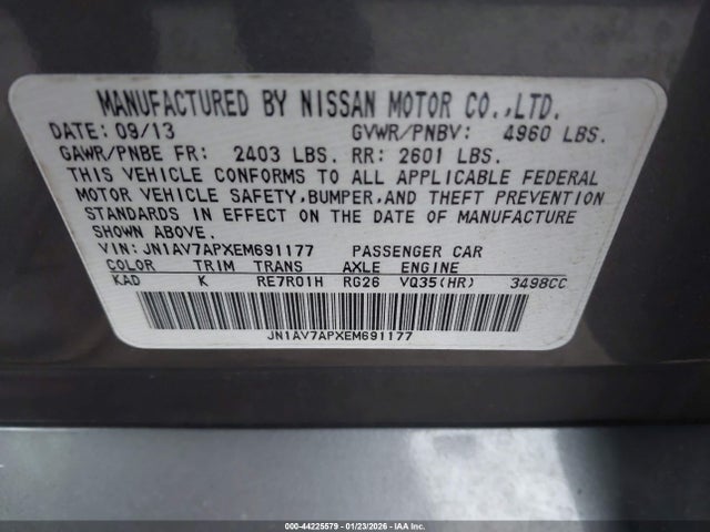 2014 INFINITI Q50 HYBRID JN1AV7APXEM691177 Photo 8