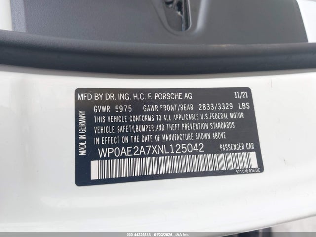 2022 PORSCHE PANAMERA E-HYBRID WP0AE2A7XNL125042 Photo 8