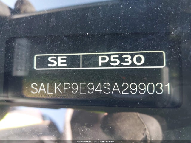 SALKP9E94SA299031 Land Rover Range Rover P530 Se