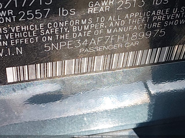 Hyundai Sonata Limited 2015 5NPE34AF7FH189975 Image 9