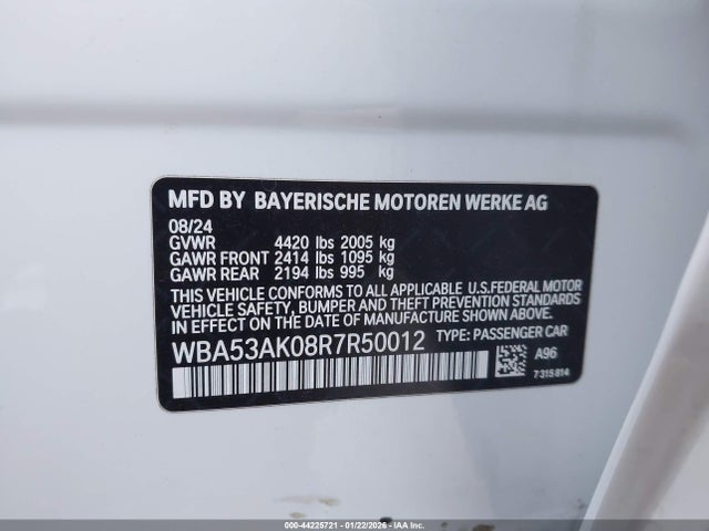 Auction sale of the 2024 Bmw 228i Gran Coupe Sdrive, vin: WBA53AK08R7R50012, lot number: 44225721