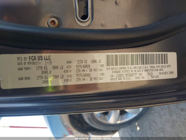 2015 RAM 1500 1C6RR7LT9FS564777 Photo 8