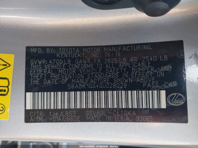 2016 LEXUS ES 350 58ABK1GG4GU028029 Photo 8