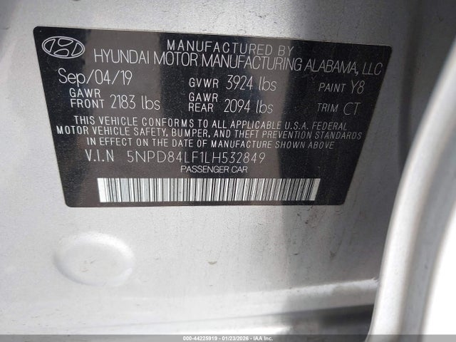 2020 HYUNDAI ELANTRA 5NPD84LF1LH532849 Photo 8