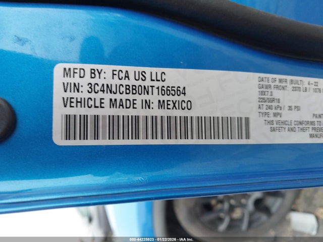 2022 JEEP COMPASS 3C4NJCBB0NT166564 Photo 8