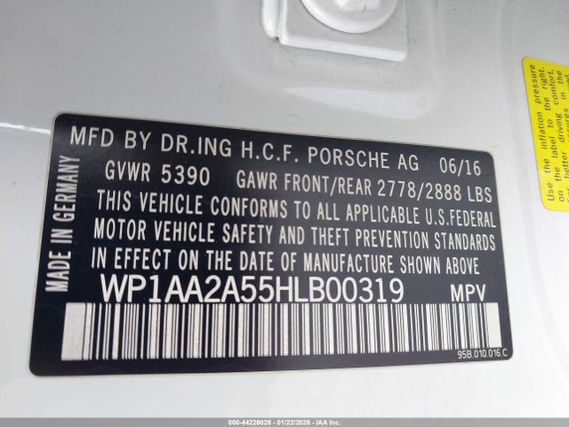 2017 PORSCHE MACAN WP1AA2A55HLB00319 Photo 8