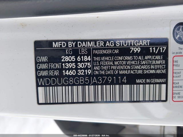 2018 MERCEDES-BENZ S 560 WDDUG8GB5JA379114 Photo 8