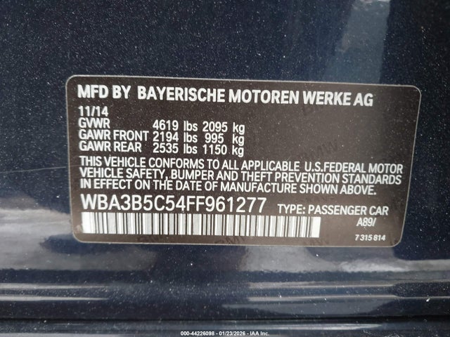WBA3B5C54FF961277 BMW 328i Xdrive