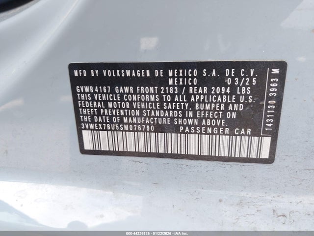 3VWEX7BU5SM076790 Volkswagen Jetta 1.5t Se