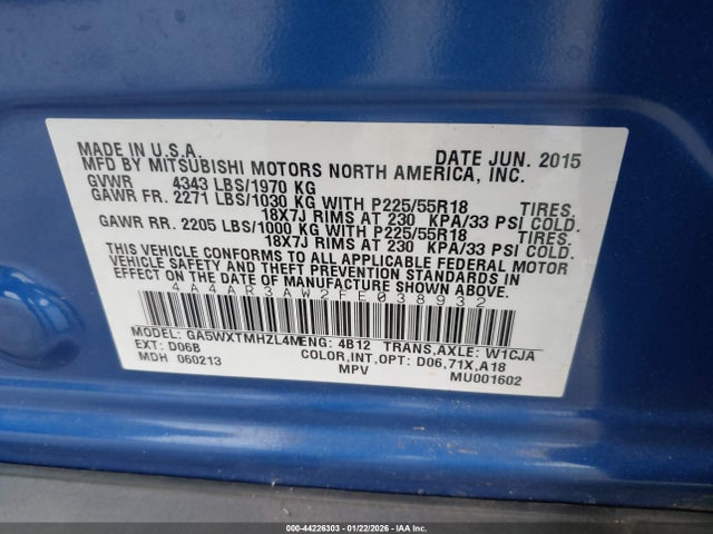 2015 MITSUBISHI OUTLANDER SPORT 4A4AR3AW2FE038932 Photo 8