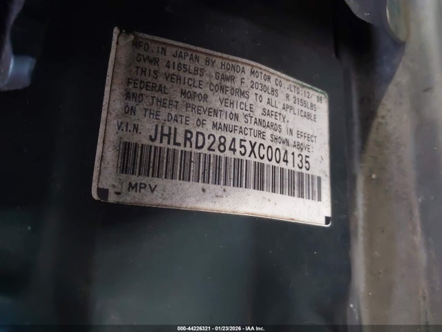 1999 HONDA CR-V JHLRD2845XC004135 Photo 8