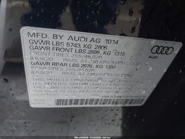 2015 AUDI Q5 WA1CMAFP2FA060239 Photo 8