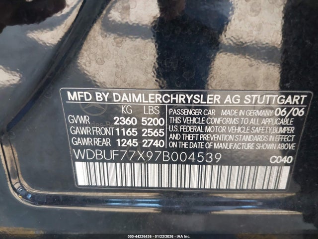 2007 MERCEDES-BENZ E 63 AMG WDBUF77X97B004539 Photo 8