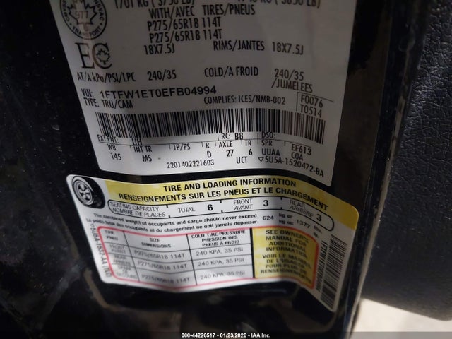 Ford F-150 Xlt 2014 1FTFW1ET0EFB04994 Image 9