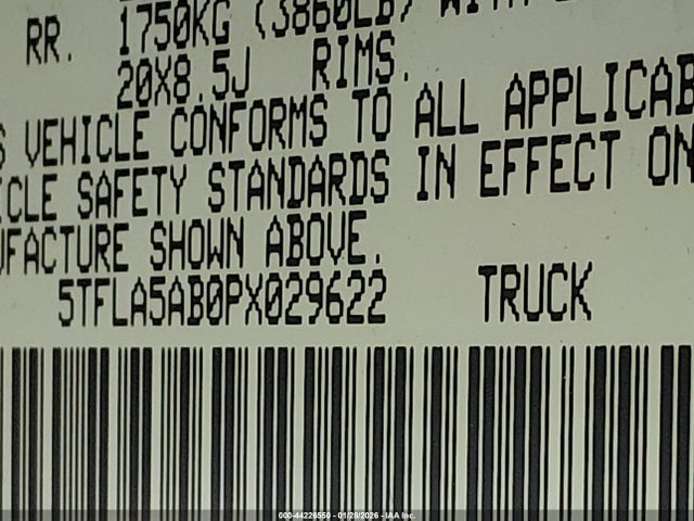 Toyota Tundra Sr5 2023 5TFLA5AB0PX029622 Image 9
