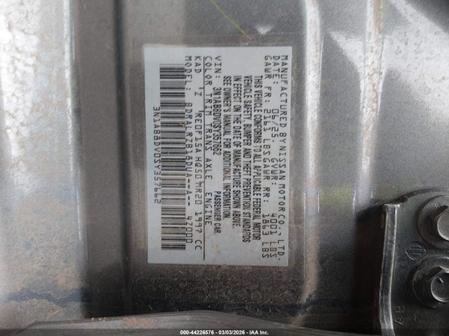 2025 Nissan Sentra Sr მანქანა იყიდება აუქციონზე, vin: 3N1AB8DV0SY357662, აუქციონის ნომერი: 44226576