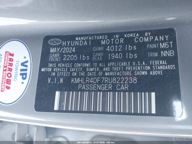 Aukcja sprzedaży 2024 Hyundai Elantra N Line, vin: KMHLR4DF7RU822238, numer aukcji: 44226622