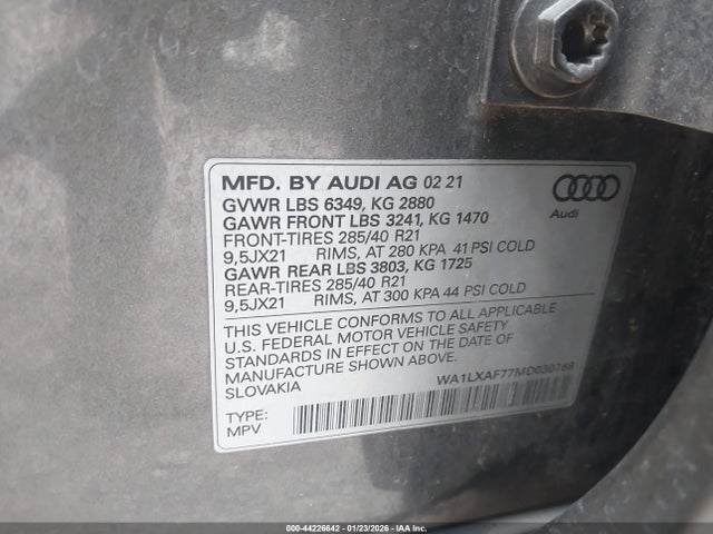 2021 AUDI Q7 WA1LXAF77MD030768 Photo 8