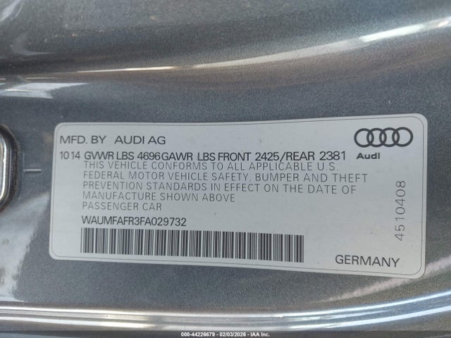 2015 AUDI A5 WAUMFAFR3FA029732 Photo 8