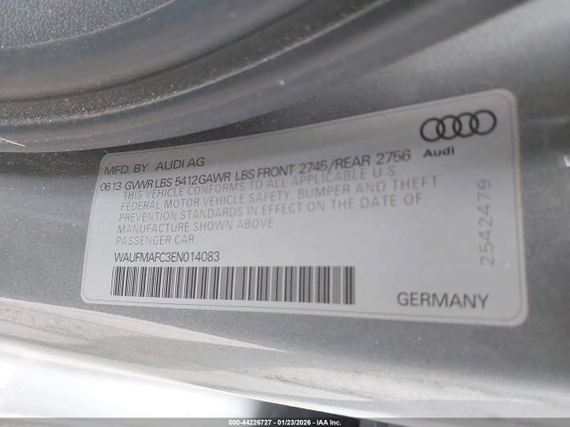 Aukcja sprzedaży 2014 Audi A6 3.0 Tdi Premium Plus, vin: WAUFMAFC3EN014083, numer aukcji: 44226727