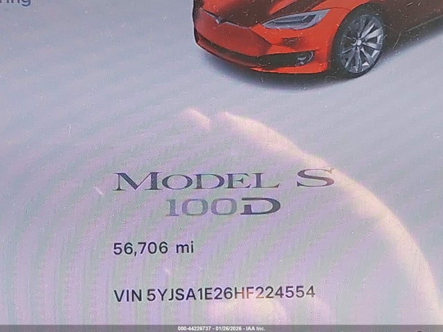 Tesla Model S 100d/60d/75d/90d/p100d 2017 5YJSA1E26HF224554 Image 15