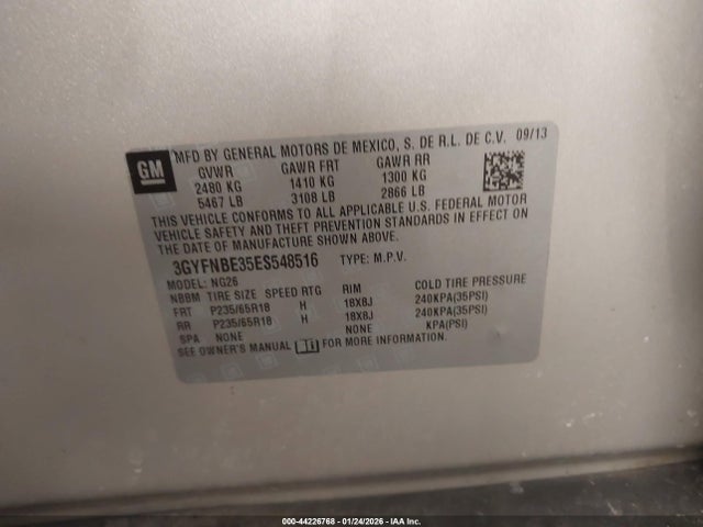 2014 CADILLAC SRX 3GYFNBE35ES548516 Photo 8