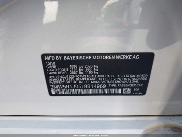 3MW5R1J05L8B14969 BMW 330I